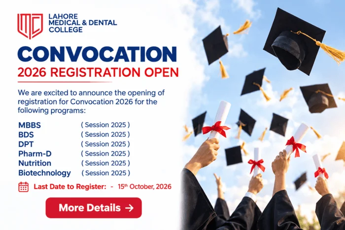 Convocation 2026 LMDC Registeration Open